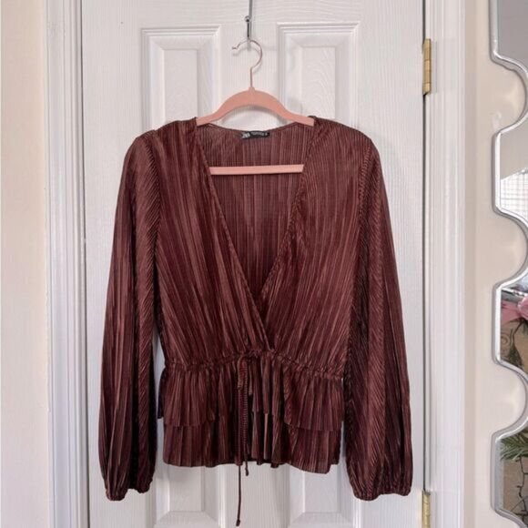 Zara Women's Brown Blouse - Picture 4 of 8